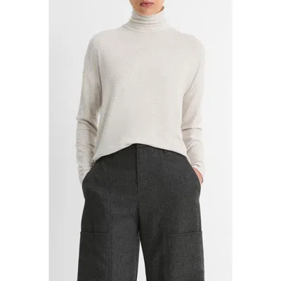 Vince Relaxed Jersey Turtleneck In Neutral