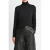 Vince Relaxed Long Sleeve Turtleneck In Black