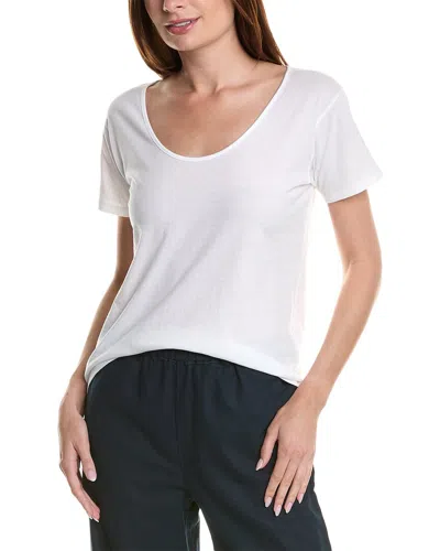 Vince Relaxed Scoop Neck T-shirt In White