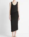 Vince Relaxed Scoop-neck Tank Top In Black