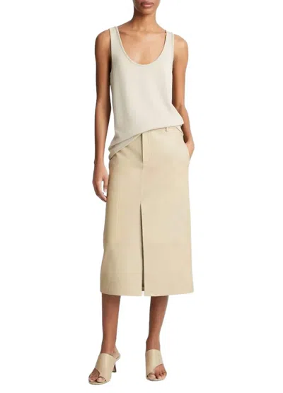 Vince Relaxed Scoop Neck Tank In Sepia In Beige