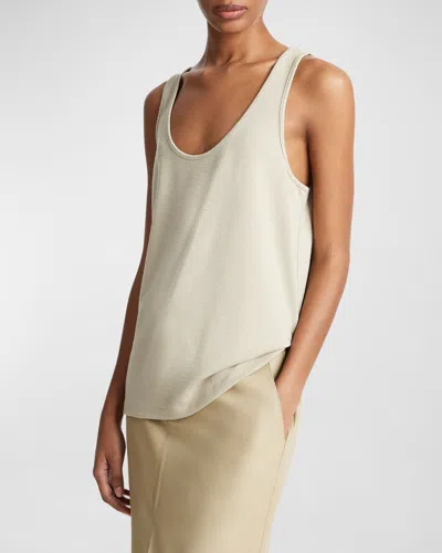 Vince Relaxed Scoop-neck Tank Top In Sepia