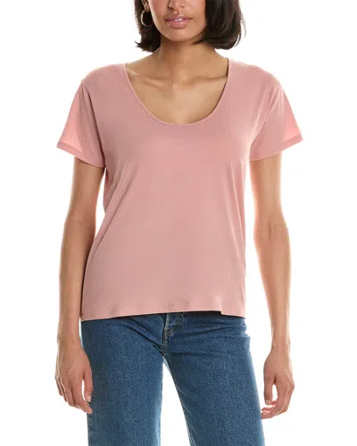 Vince Relaxed Scoop T-shirt In Pink