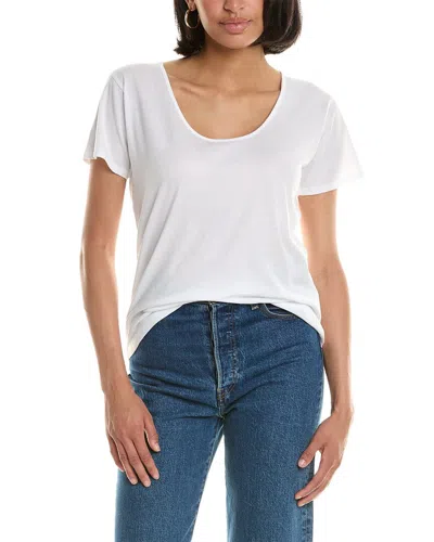 Vince Relaxed Scoop T-shirt In White