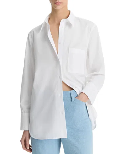 Vince Relaxed Straight Shirt In Optic White