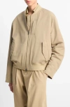 Vince Relaxed Technical Bomber Jacket In Neutral