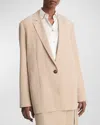 Vince Relaxed Textured Blazer In Cliffside