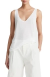 Vince Relaxed V-neck Tank In Optic White