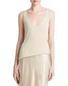 Vince Relaxed V-neck Tank In White