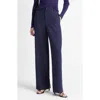Vince Mid Rise Relaxed Wide Leg Pant In Blue