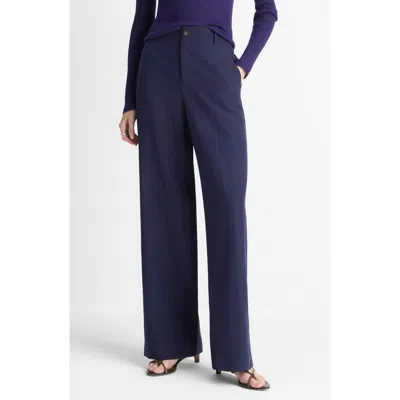Vince Relaxed Wide Leg Pants In Blue