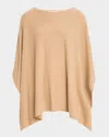Vince Reverse Jersey Cashmere Poncho In 251cam