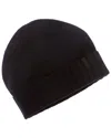 Vince Reverse Jersey Cuffed Boiled Cashmere Hat In Blue