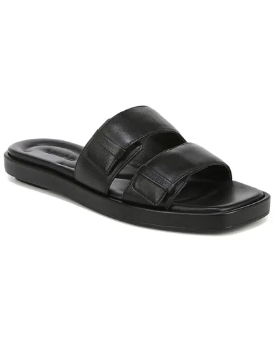 Vince Rhonde Slide Sandal In Black Suede