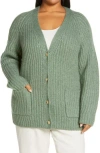 Vince Ribbed-knit Alpaca Wool-blend Cardigan In Jadeite