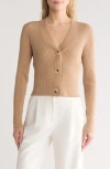 Vince Rib Cardigan In Neutral