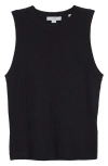 Vince High-neck Cashmere-silk Tank Top In Dark Night Lake