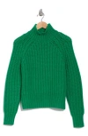 Vince Rib Cashmere Turtleneck Sweater In Emerald