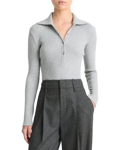 VINCE VINCE RIB COLLARED POLO SHIRT