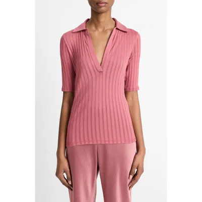 VINCE VINCE RIB COTTON POLO