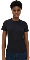 Vince Rib Crew Neck Coastal Blue