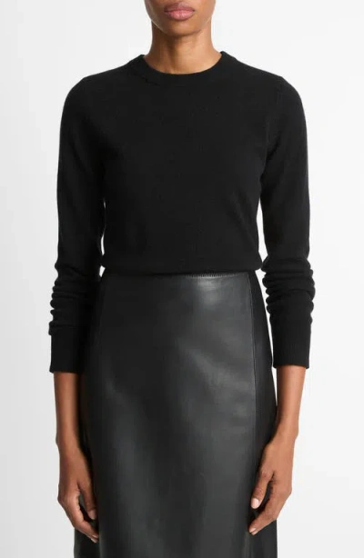 VINCE VINCE RIB CREWNECK CASHMERE SWEATER