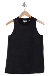 Vince Rib Crewneck Tank In Black