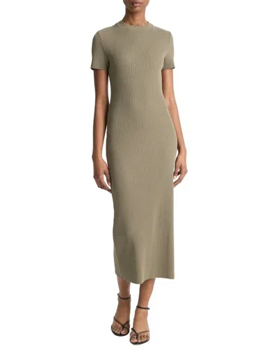 Vince Rib Dress In Green