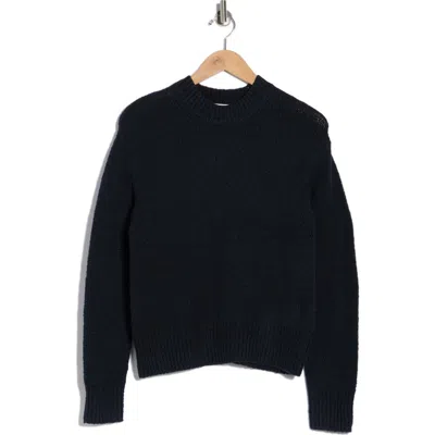 Vince Rib Drop Shoulder Crewneck Sweater In Black