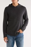 Vince Flat Back Hoodie In Black