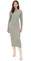 Vince Long Sleeve Rib Maxi Dress In Sage Mist