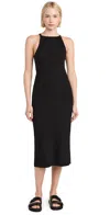 Vince Rib Tank Dress In Black