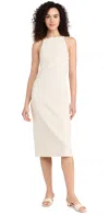 Vince Rib Tank Midi Sweater Dress In Flaxen