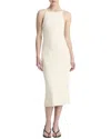 Vince Rib Tank Midi Sweater Dress In White