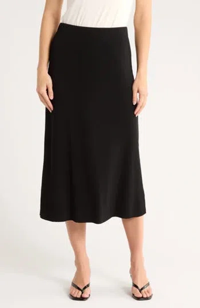 Vince Rib Midi Skirt In Black