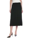 Vince Rib Midi Skirt In Black