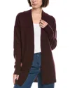 Vince Wool And Cashmere-blend Cardigan In Burgundy