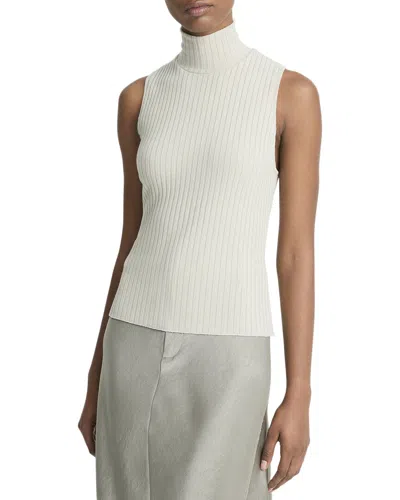 Vince Rib Sleeveless Turtleneck