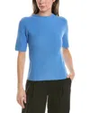 Vince Textured Short Sleeve T-shirt In Blue