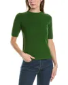 Vince Textured Short Sleeve T-shirt In Green