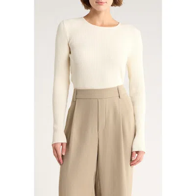 Vince Rib T-shirt In White