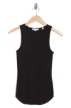 Vince Rib Crewneck Tank In Black
