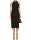 Vince Rib Tank Dress In Black