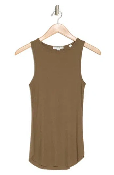 Vince Rib Tank In Washed Vine