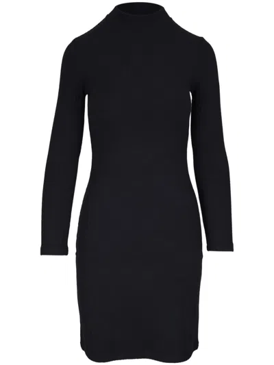 Vince Ribbed Dress In Black