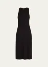 Vince Rib Tank Dress In Black