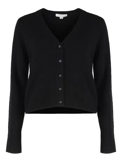Vince Long-sleeved Cardigan In Black