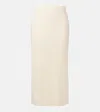 Vince Ribbed-knit Cotton-blend Midi Skirt