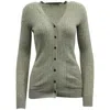 Vince Ribbed Knitted Cardigan In Grey Cashmere In Grey