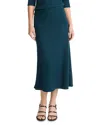 Vince Rib Midi Skirt In Deep Ocean